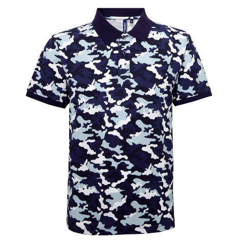 T-Shirts, Polos & Tops Asquith & Fox Camo Pique Polo