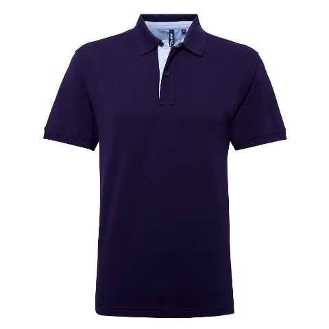 T-Shirts, Polos & Tops Asquith & Fox Cotton Polo With Oxford Fabric Insert