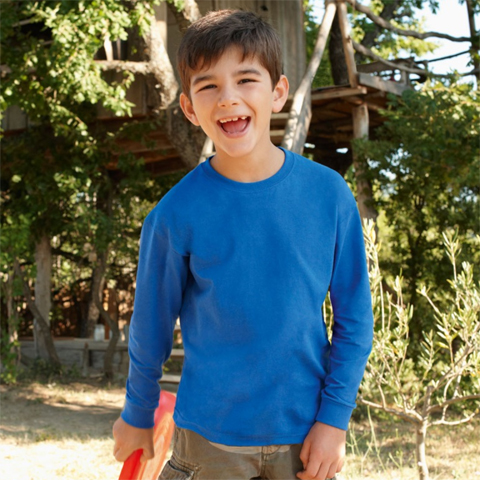 T-Shirts, Polos & Tops Fruit of the Loom Children's Long Sleeve Valueweight T-Shirt